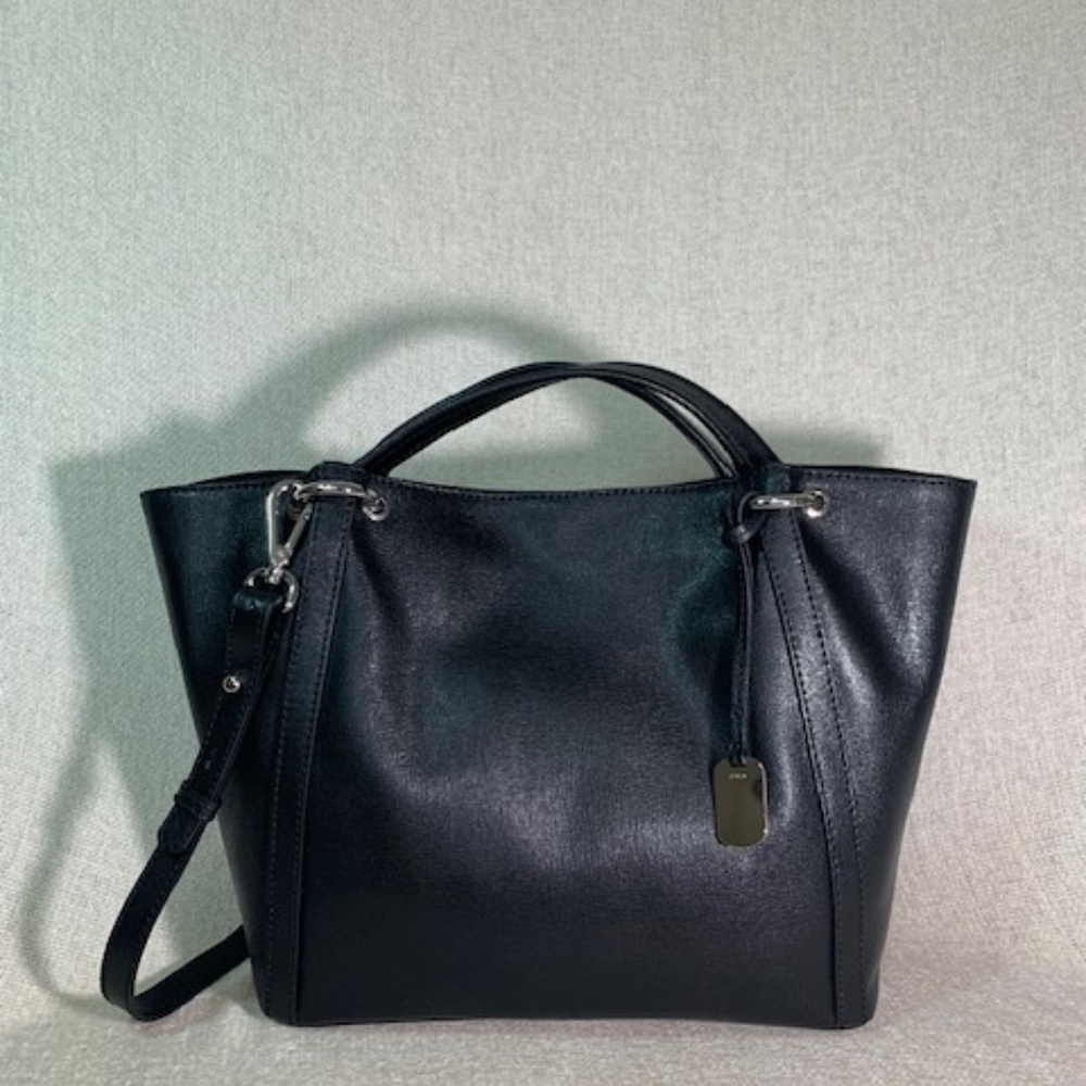 NEW FURLA Zaffiro Black Saffiano Leather Convertible Tote Bag - AUTHENTIC FURLA - Picture 7 of 16